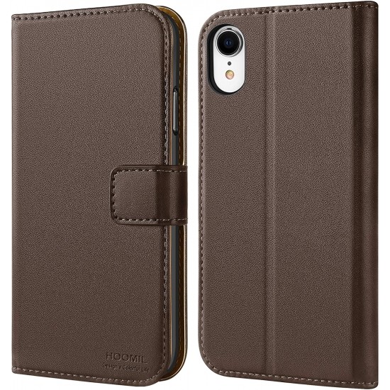 HOOMIL Case Compatible with iPhone XR Premium Leather Flip Wallet